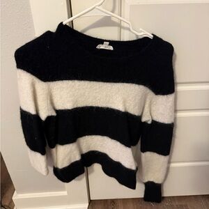 Striped Black and White Women's Sweater